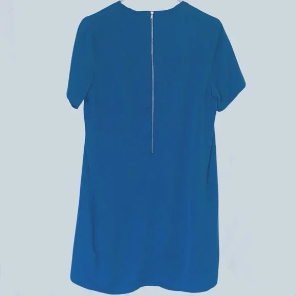 Naked Zebra Blue Midi Dress Size M Light Weight - Picture 2 of 7